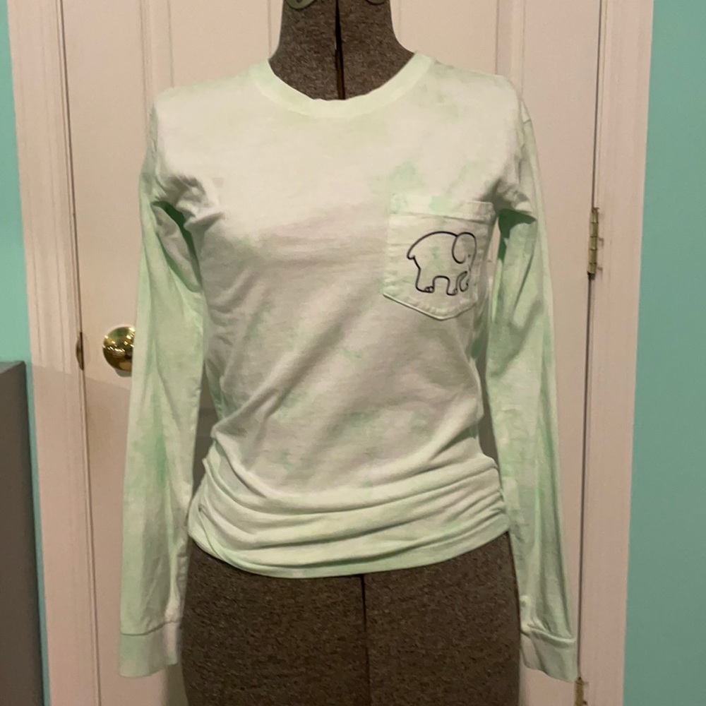 St. Patrick’s Green Tie-dye Ivory Ella Long-sleeve